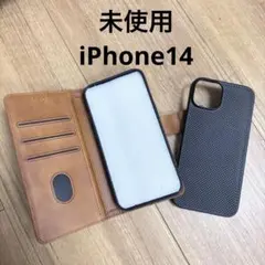 iPhone14用 手帳型ケース ブラウンのサムネイル