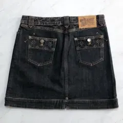 【極美品】ルイヴィトン デニム スカート モノグラム ジャガート ロゴ 36