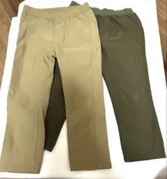 キッズ ロングパンツ 2枚セット ベージュ カーキ　西松屋　長ズボンのサムネイル