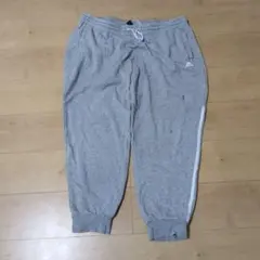 に*こ様 adidas グレー ジョガーパンツ サイドストライプ