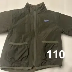 ジップアップジャケット オリーブグリーン　リバーシブル 110アウター