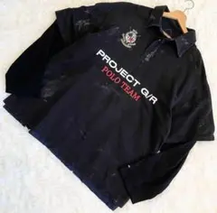 project gr polo parody shirts navy - メルカリ