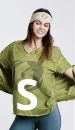 サルセーション　salsation vネック tシャツ　ライトグリーン