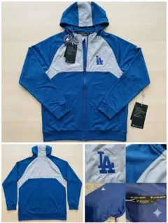 週末値下げ！【新品】MLB LAドジャース フルジップパーカー L 青