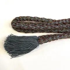 帯締め　丸　ブルーグレー　青系