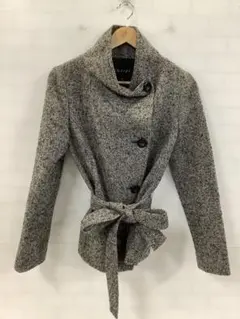 2.10◎A964P◎インディヴィ◎ウールコート◎グレー◎紐付き