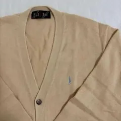 EAT BOY ベージュ Vネックカーディガン ライトブルー 女神