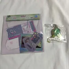 プリキュア一番くじ F賞H賞シルエットメタルチャーム ジッパーバック＆ステッカー