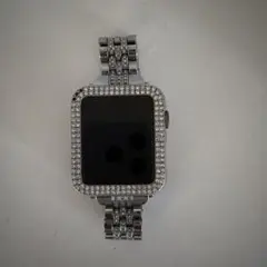 Apple Watch用クリスタルバンド シルバー Series3 42mm
