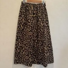 【お値下げ中】レオパード ヒョウ柄 ロングスカート フレアスカート
