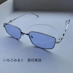 24時間以内発送　ジェントルモンスター似　リムレスメガネ　ブルー　サングラス