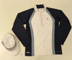 MIZUNO ミズノ 長袖ハーフジップシャツ キャップ セット