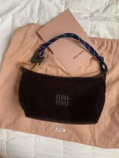 レア　miu miu コーデュロイ ショルダーバッグのサムネイル