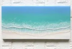 人生の再スタートを迎える方へ 海レジンアート 深呼吸する海 45×22cm
