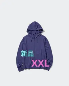 ユニクロ　エアリズムUVカットメッシュパーカ　ブルー　XXL