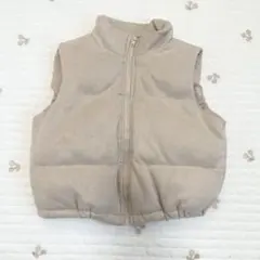 SHEIN シーイン ベビー ダウン ベスト アウター 90 ベージュ キッズ
