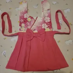 幼児用　女の子袴スタイ　ピンク