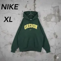 NIKE ナイキ オレゴン大学 カレッジロゴ パーカー XL グリーン 裏起毛