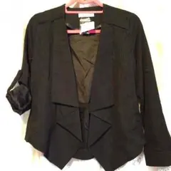 新品✨デザインジャケット✨スエード風素材★ブラック★パーティー★フォーマル★