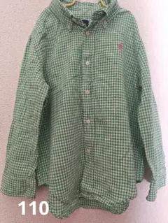 【ラルフ ラルフローレン】キッズ シャツ ギンガムチェック グリーン110