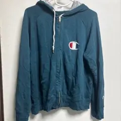 Champion ダークグリーン フルジップパーカー