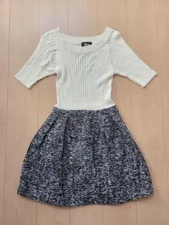 JILLSTUART ワンピース ツイード バイカラー