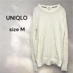 UNIQLO ユニクロ セーター ニット 綿 カシミヤ ブレンド オフホワイト