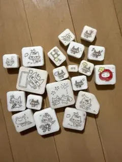 破格価格スタート！！新品消しゴムハンコ20点セット♡ねこちゃん可愛い♡