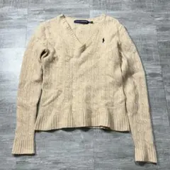 専用品Ralph Lauren ラルフローレン ケーブルニット Vネック ニット