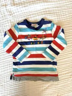 ミキハウス ストライプ長袖Tシャツ 80cm