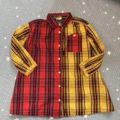 チェックシャツワンピース　120 ブリーズ　美品