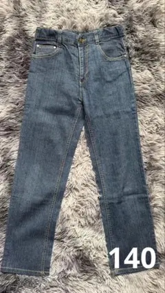 デニムブルー ストレートパンツ 140cm