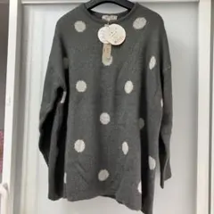新品‼️ isoLaine★ドット柄 ニットセーター Lサイズ