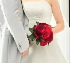 赤バラブーケ＆ブートニア