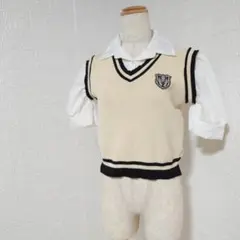 0102　Vネック スクールベスト 2枚セット　コスプレ　ドッキング　シャツ