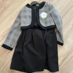 フォーマルドレス チェック柄ジャケット付き