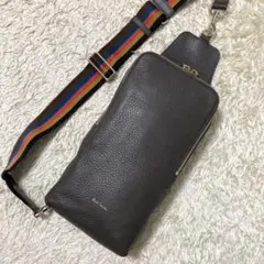 極美品】Paul Smith シグネチャー ジップ ストライプ ボディバッグ