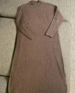 無印良品リブニットロングワンピース M-Lサイズ