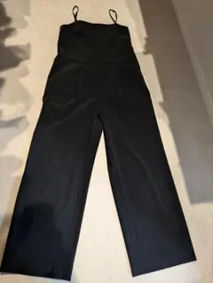 極美品♡un3d. バッククロスオールインワン BLK ブラック back 38
