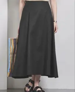 UNITED ARROWS リネンポリエステルフレアスカート