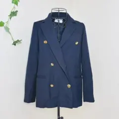 Fray ID 金ボタン　紺ブレ　woolジャケット　訳あり　ネイビー