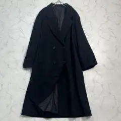 XL~3L極美品カシミヤ100％ ダブルチェスターコート着丈110 B0389