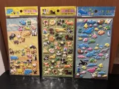 動物シール 3枚セット　モコモコ