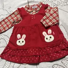 美品♡ミキハウス♡ワンピース　ブラウスセット♡80