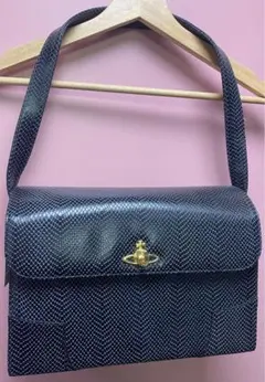 VTG! NEW.!ヴィヴィアン　日本限定革型押ショルダー未使用タグ　Y2K