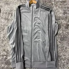 adidas ベッケンバウアー ベロア ジャージ グレー M