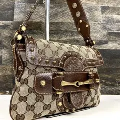 グッチ ショルダーバッグ シェリーラインGGキャンバス ホースビット スタッズのサムネイル