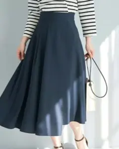 ROPÉ PICNIC 春夏〜初秋に◎ラップ風アシメスカート ネイビー M