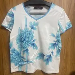 LEONARD 半袖 Tシャツ 花柄 ホワイト ブルーのサムネイル