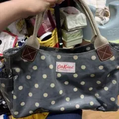 Cath Kidston トートバッグ ドット柄 グレー